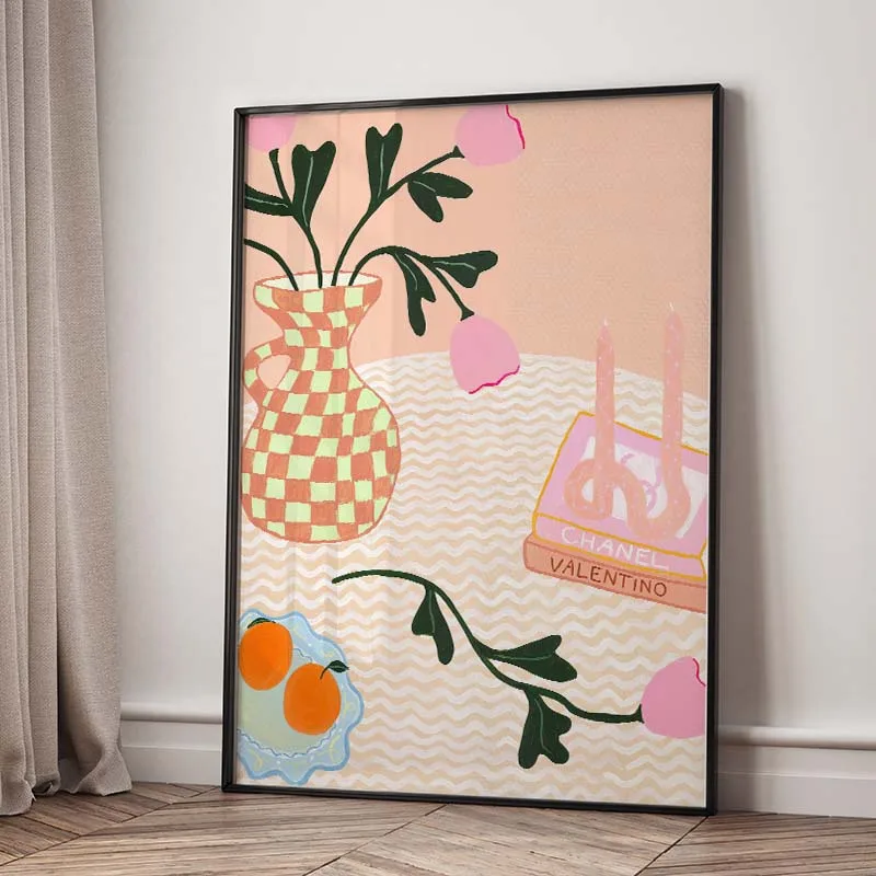 Flower Market Rose Daisy Abstract Plant Posters & Prints Wall Art Canvas Painting Bar Hotel Pictures For Living Room Home Decor