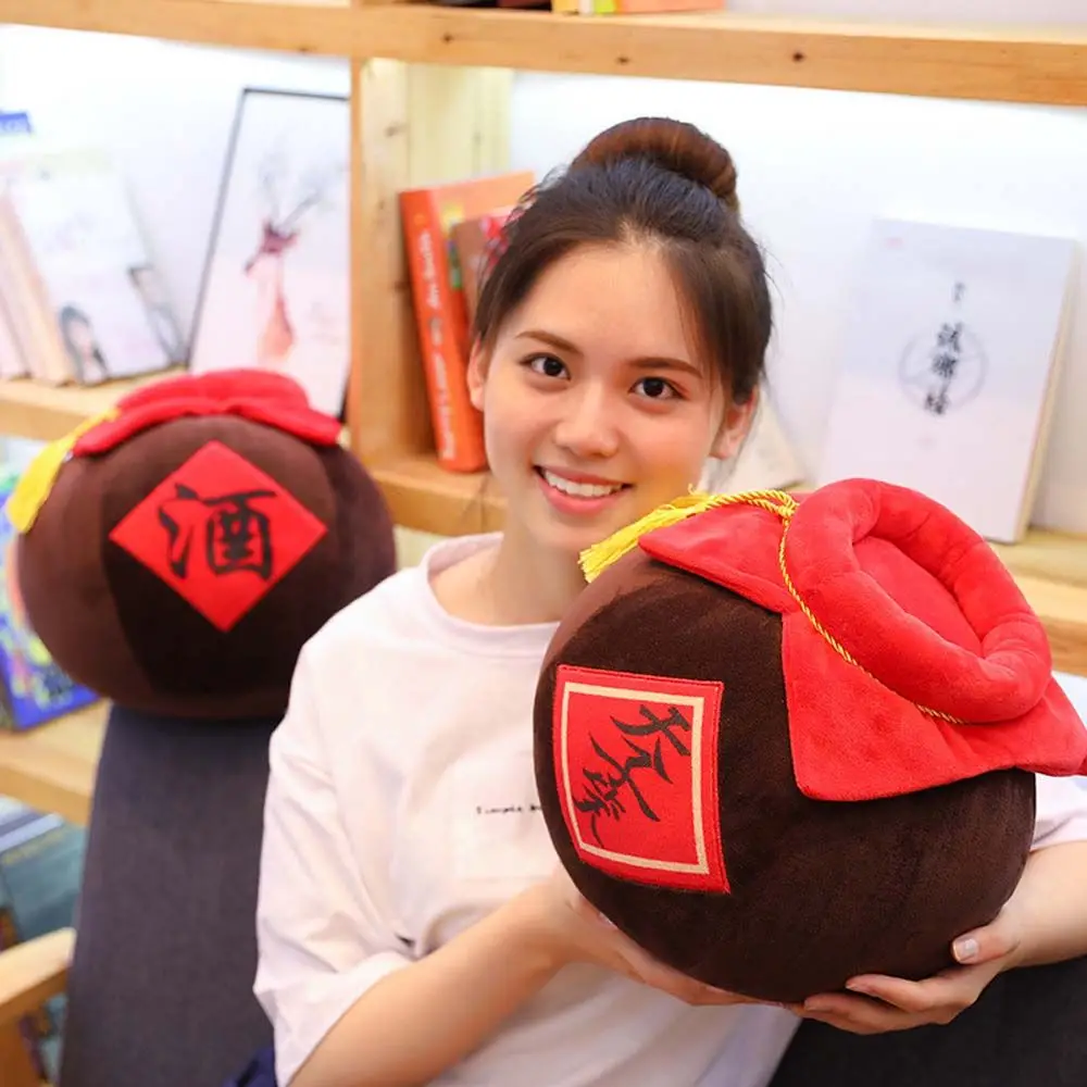 Urocza Miękka Zabawka Słoik na Wino Lan Wang Ji Anime Around Wei Wu Xian Słoik na Wino Pluszowa Lalka Mo Dao Zu Shi Wypchane Zabawki Pluszaki