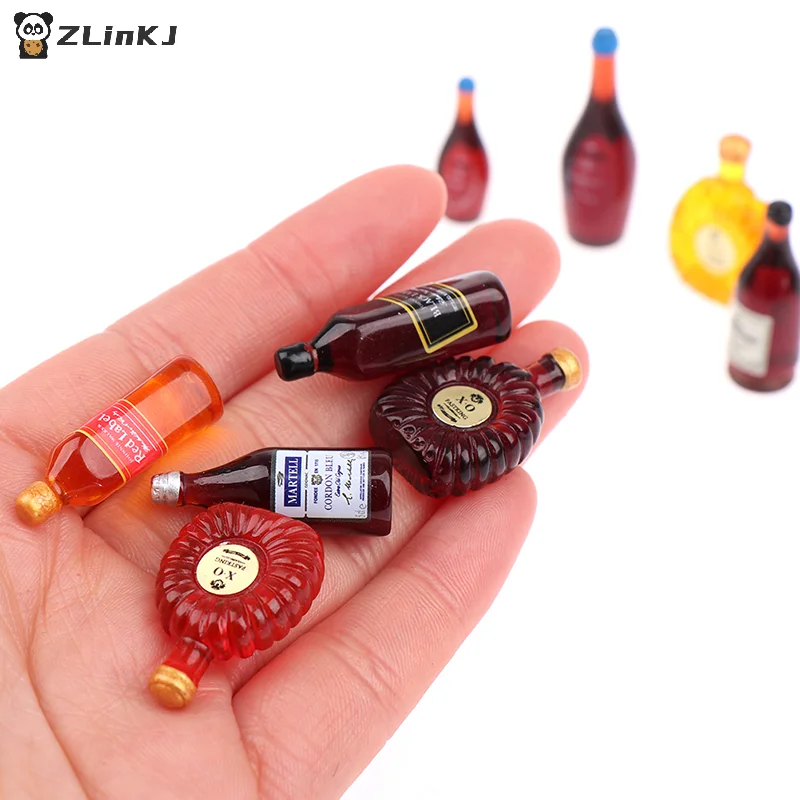 

▶9Pcs Doll House World Famous Foreign Wine XO Whiskey Miniature Food Play