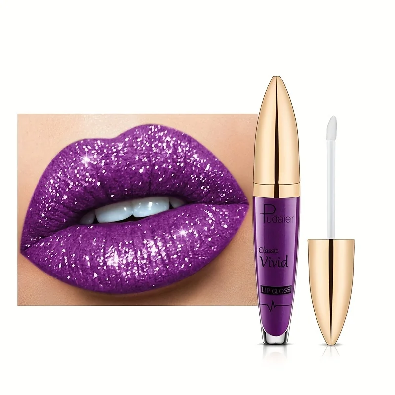 18 Kleuren Metallic Glitter Diamant Vloeibare Lippenstift Waterdichte Langdurige Parel Glanzende Lipgloss Charmante Vrouwen Lip Make-Up