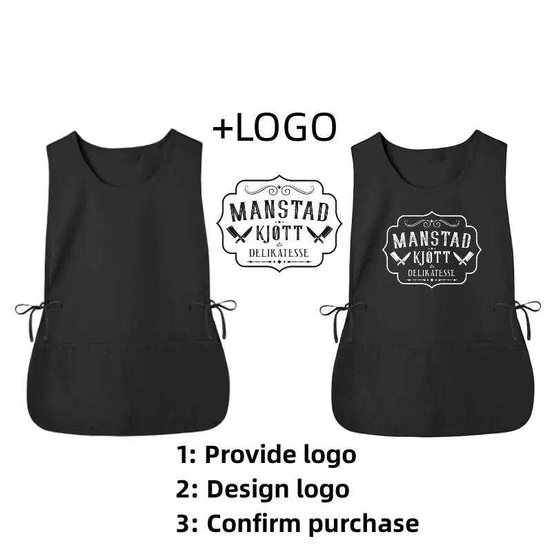 Customized Logo Printed Beauty Nail Vest, European and American Cleaning Apr, Hairdresser Apron, Brand Customization