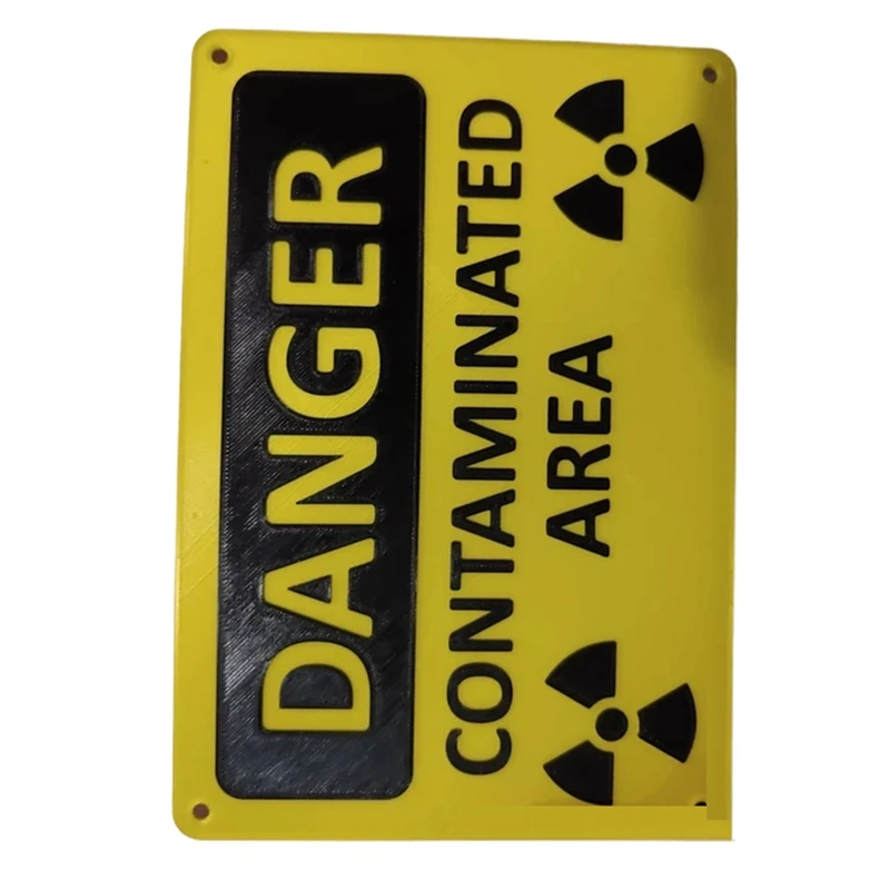 Danger Contaminated Area Nuclear Radiation Sign / Danger - Novelty Sign Durable Easy To Use