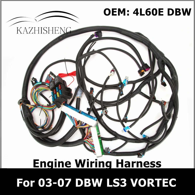 

Engine Wiring Harness for 03-07 DBW LS3 VORTEC 4.8L 5.3L 6.0L Drive 4L60E DBW