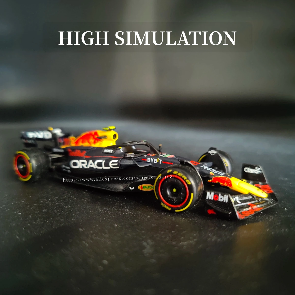 Bburago 1:43 F1 2023 Red Bull Racing RB19 Car Model with Perez Signature Showcase Hardcover Formula 1 Miniature Toy Collection