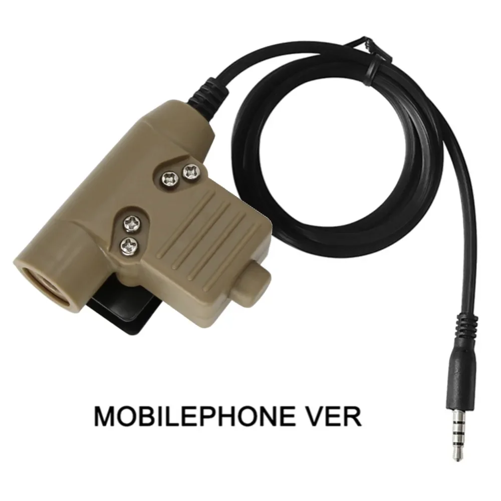 Taktisches Headset-Zubehör Taktisches PTT U94 PTT MOBILTELEFON VER 1-poliger Stecker Taktischer Headset-Adapter