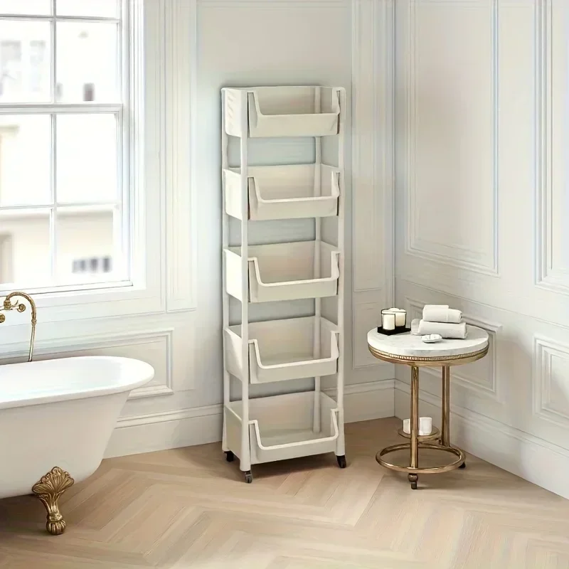 Cabinet magazine rack ladder bookshelf 2026 space saving bookshelf multifunctional defogging storage rack