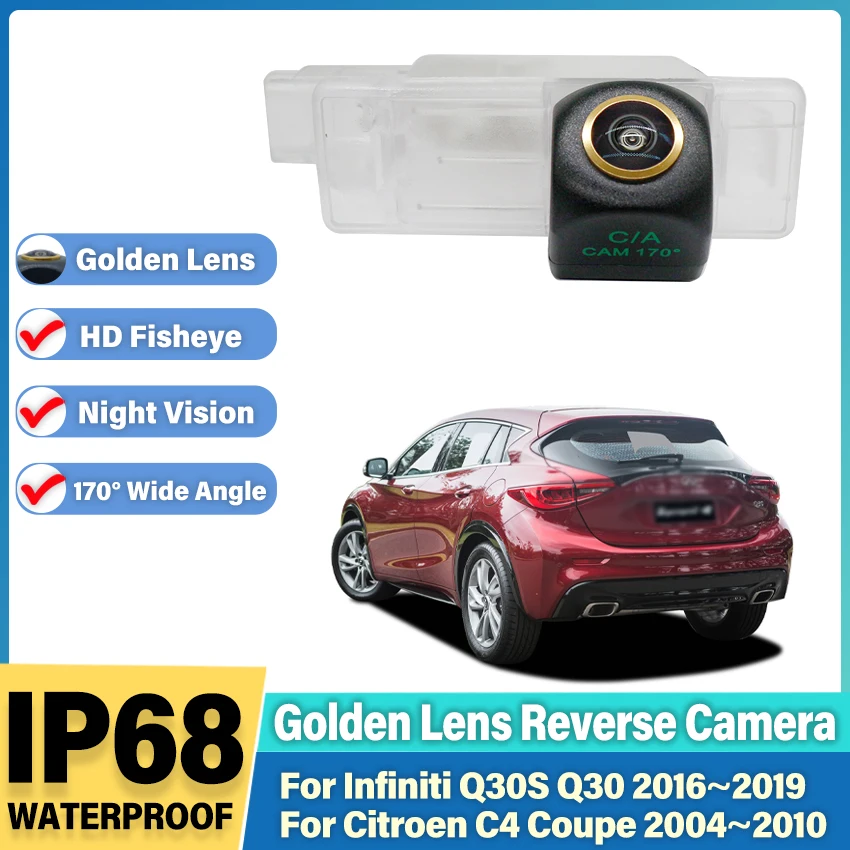 Rear View Backup Camera For Infiniti Q30S Q30 2016~2019 For Citroen C4 Coupe 2004~2010 HD Night Vision CCD license Plate Camera