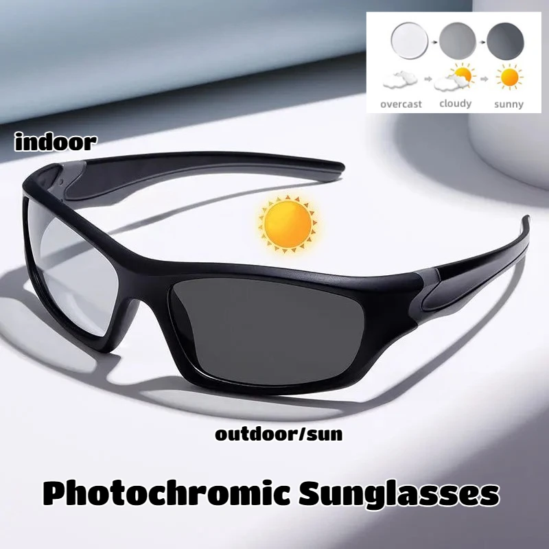 

Men's Women's New Photochromic Sunglasses Men's Outdoor Driving Riding Sports Style Eye Protection Glasses UV400 Sunglasses