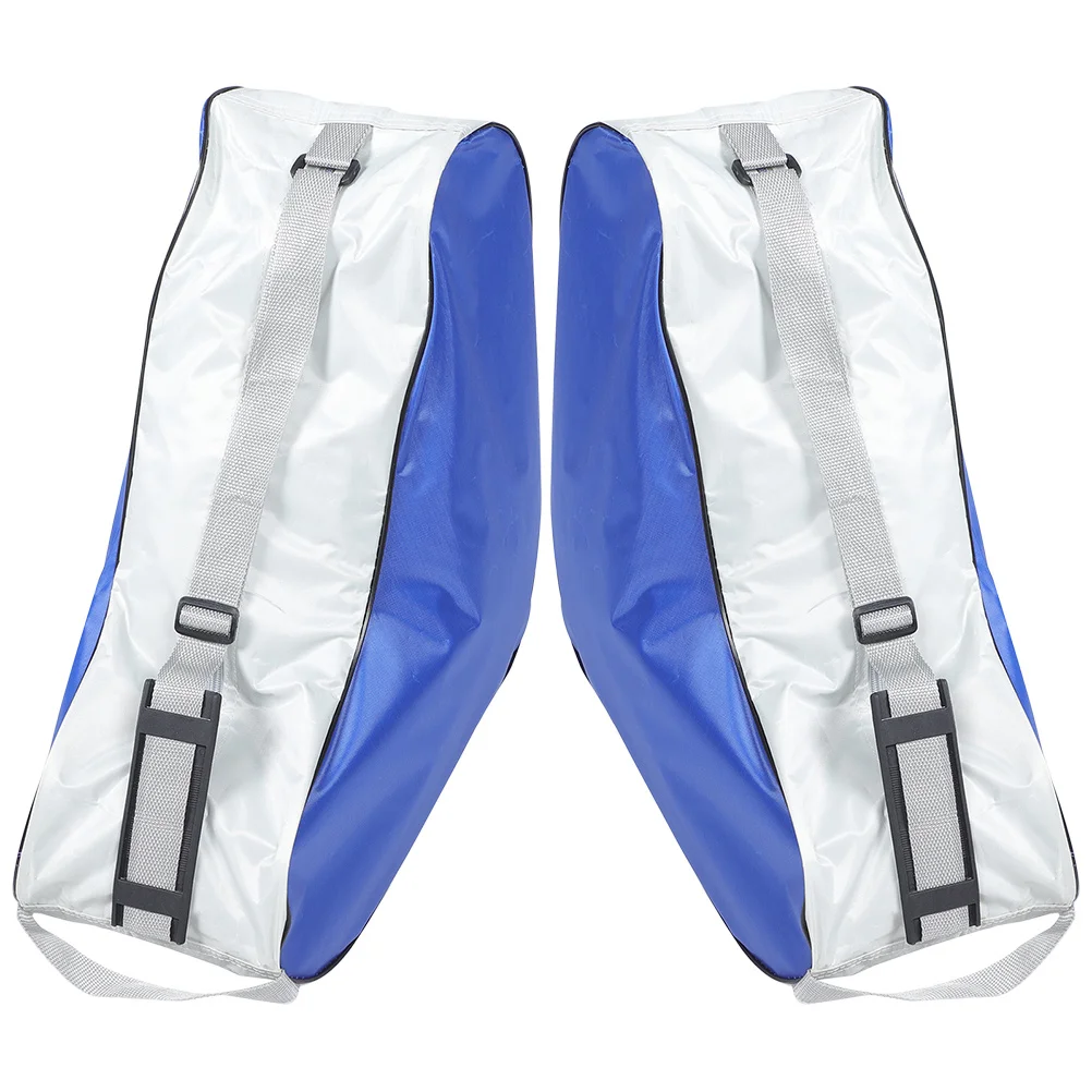 2 قطعة حقيبة التزلج على الجليد سعة كبيرة أكسفورد القماش دائم المحمولة التزلج حاوية الأحذية للنساء سستة إغلاق تزلج #6