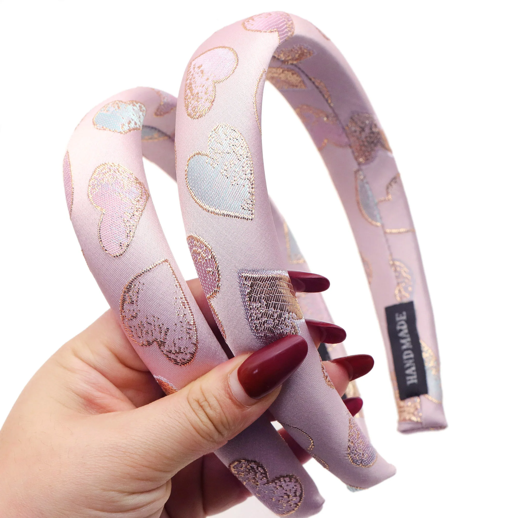 

1Pc HeartPrint Hair Accessory Headband Plaid Decoration Casual Hair Accessory For Normal Hair Style