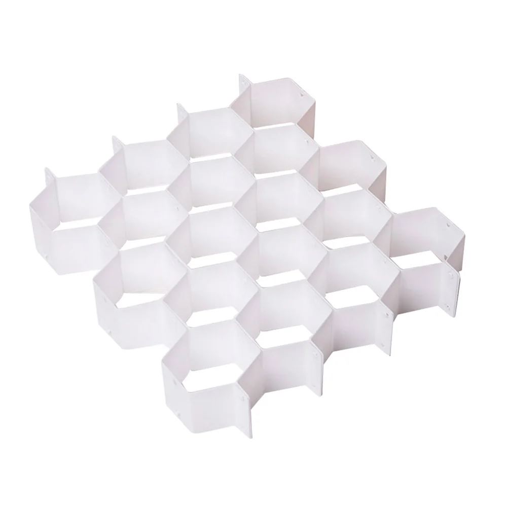 

1pc Drawer Storage Boxes Honeycomb Containers White Compact Reliable Sturdy Saving Remote Cosmetics Keys