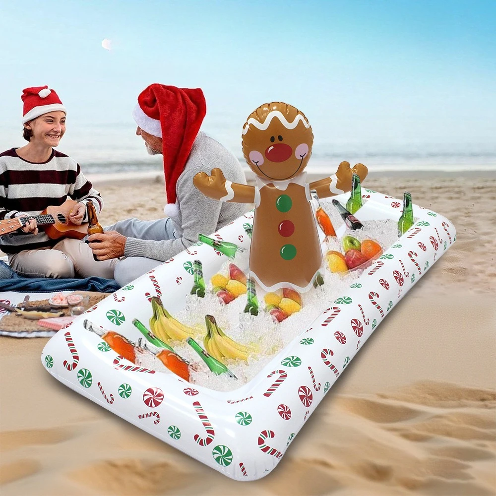 عيد الميلاد دلو للثلج حفلة شرب برودة حوض المشروبات الجليد بار حفظ الطعام تخزين حوض الجليد عطلة عيد الميلاد ديكور احتفالي #2