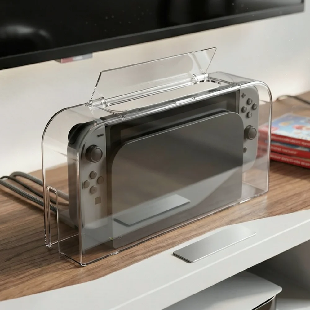 Clear Dustproof Protective Case For For Switch OLED Dock Hard Cover Shield Guard Base Station Gaming Accessory Kit
