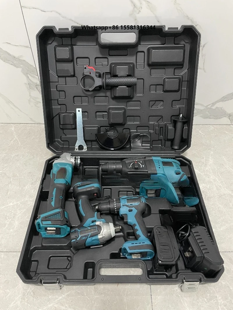 JOEPON 4 1 Cordless Power Tool Combo Kit Electric Saw Lithium Battery Carrying Case 1 Year Warranty Home Maintenance