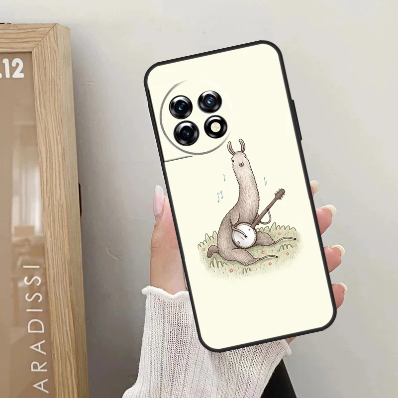 Cute Alpaca Donkey Case For OnePlus 12R 12 11 9 10 Pro 10R 10T OnePlus Nord 3 2T N10 N20 CE 2 Lite CE4 Cover image 5
