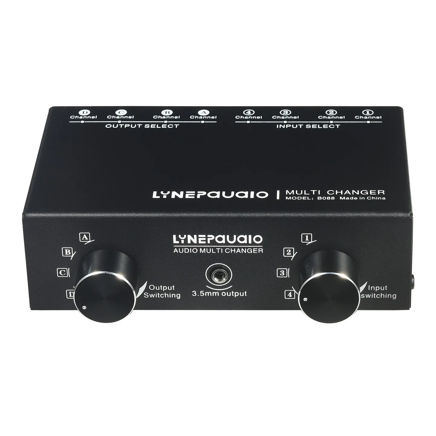 Wishcolor LYNEPAUAIO B088 4 In 4 Out RCA Audio Switcher Headphone Speaker Selector Non-Synchronized Output