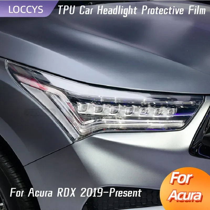 

Защитная пленка для фар автомобиля, дымчато-черная прозрачная защитная наклейка из ТПУ для переднего света для Acura RDX 2019-Present