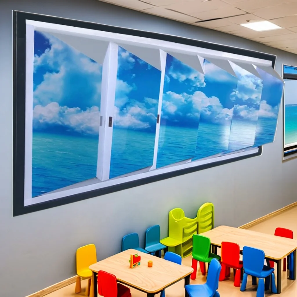 الوهم البصري يفتح الباب إلى البحر، لوحة ثلاثية الأبعاد ثلاثية الأبعاد للجدران، عرض علمي، ألعاب علمية، ألعاب تفاعلية #5