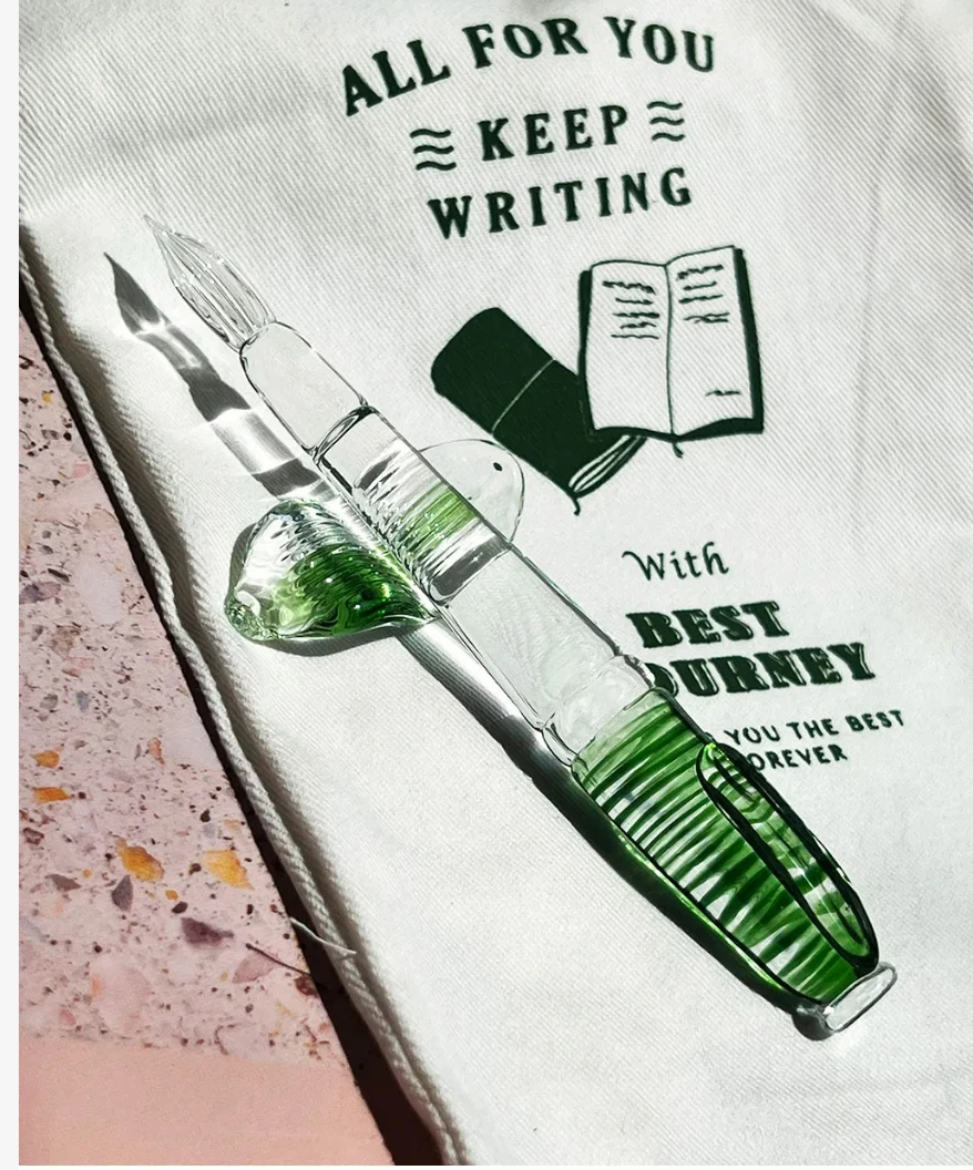 Purely Handmade  Chasing Light Series Glass Dip Pen Smoothly Writing Calligraphy Pen