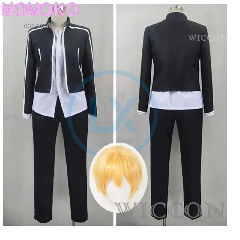 A888Anime Game Fate/stay Night Fate/Grand Order Gilgamesh Kostum Cosplay Wig Raja Girugamesshu Seragam Kasual Pria CarnivB666@！