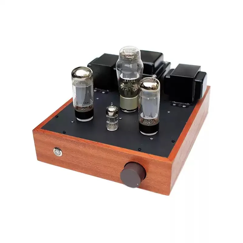 

6N1/6N2 Push-Pull 6P3P EL34 6L6 5881 Tube Power Amp, Solid Wood Chassis, Pure Rear Stage