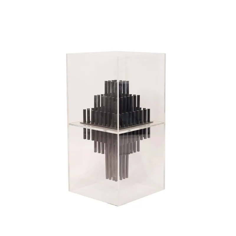 Modern Light Luxury 3D Abstract Sculpture Acrylic Metal Floating Reflection Ornament Home Decor Living Room Hotel Showroom