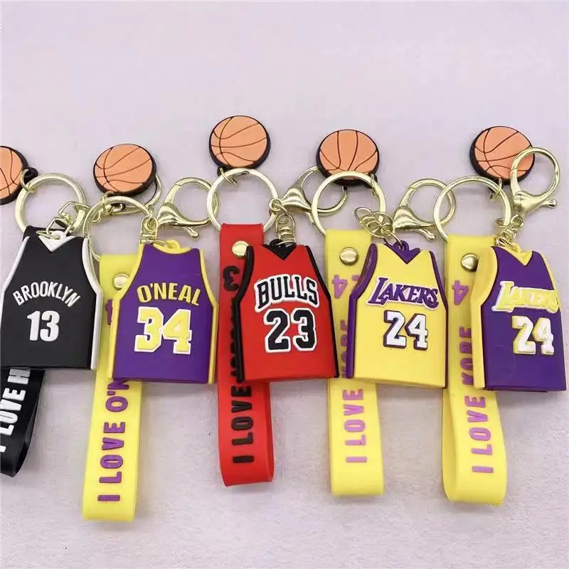 New Basketball Clothes Silicone Doll Key Chain Pendant Can Be Mixed With A Batch Of Car Pendant Bag Hanging Decoration