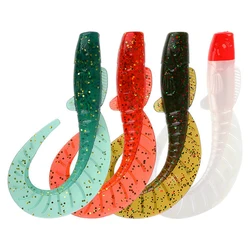 2pcs Soft Lures Silicone Worms Grubs Baits 11cm 13g Soft Plastic Fishing Lures Artificial Baits For Bass Carp Tackle