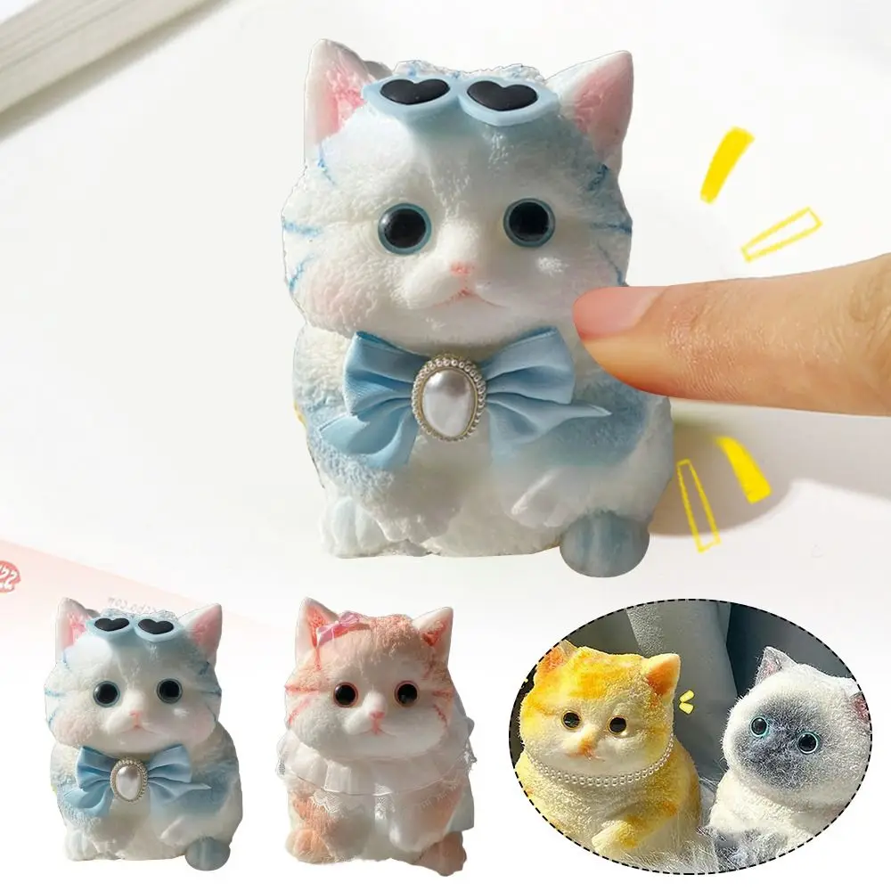 Leuke zachte knijpkat Cartoon Slow Rebound Cat Squishy Fidget Stressverlichting Decomprimerend voor volwassenen