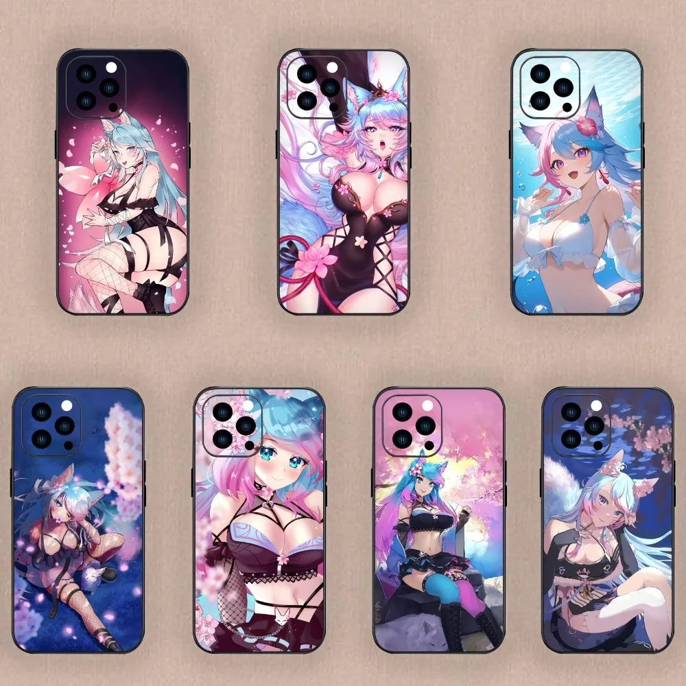 Sexy K-Kawaii S-Silvervales Phone Case For Xiaomi 12 11 Pro Redmi Note7 8 9 K40Pro Black Shell