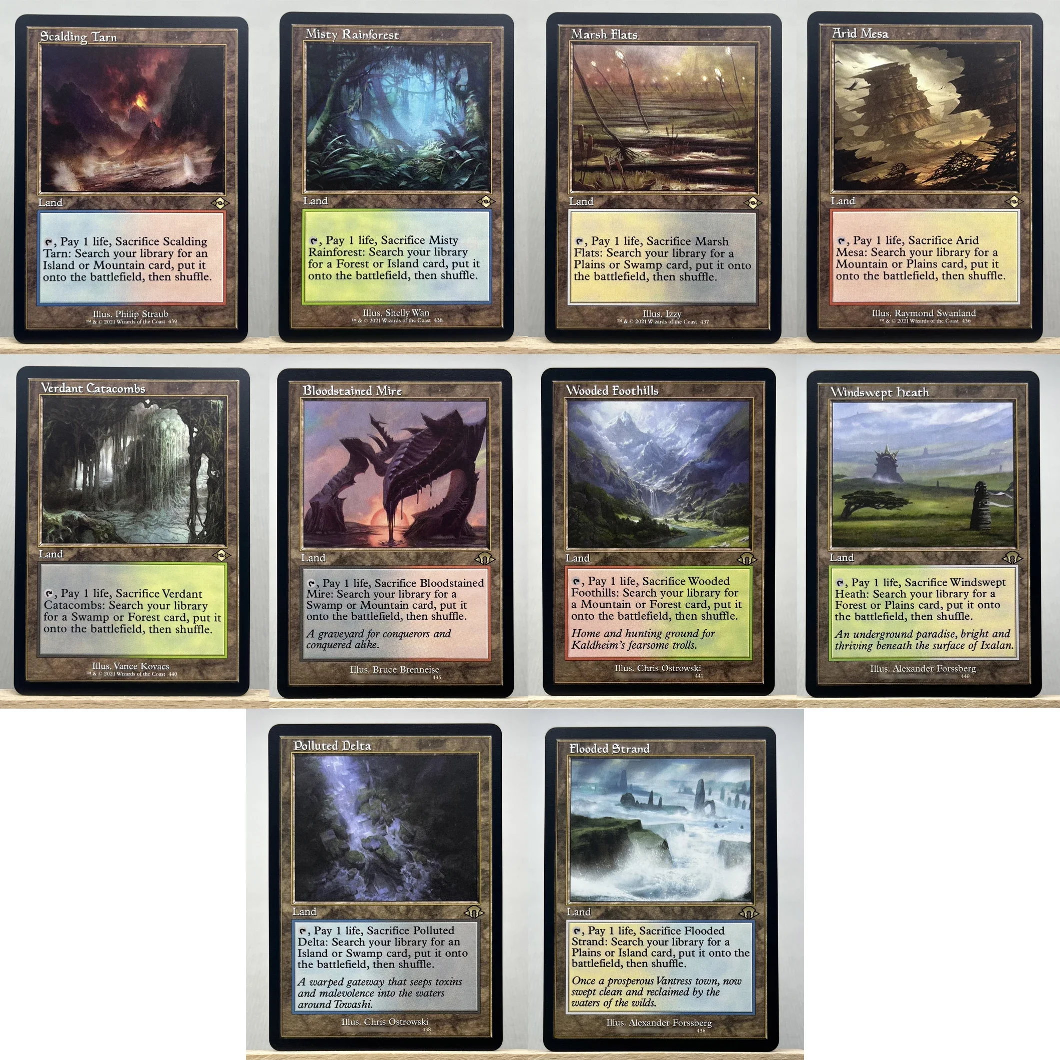 MH3 MH2 HOLO10-03 TCG волшебные карты для домашних игр Proxy Fetch Land Marsh Flats the Arid Mesa Misty Rainforest сбор