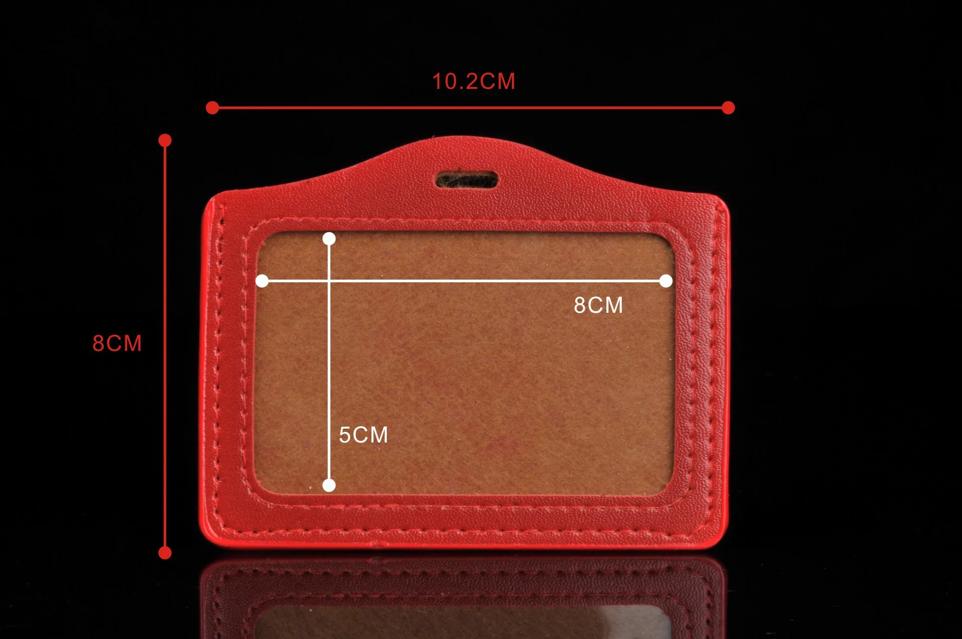 PU Leather ID Tag Name Badge Holder Bus Pass Work Card Case Cover Work Permit Case Sleeve Horizontal Vertical Style Available