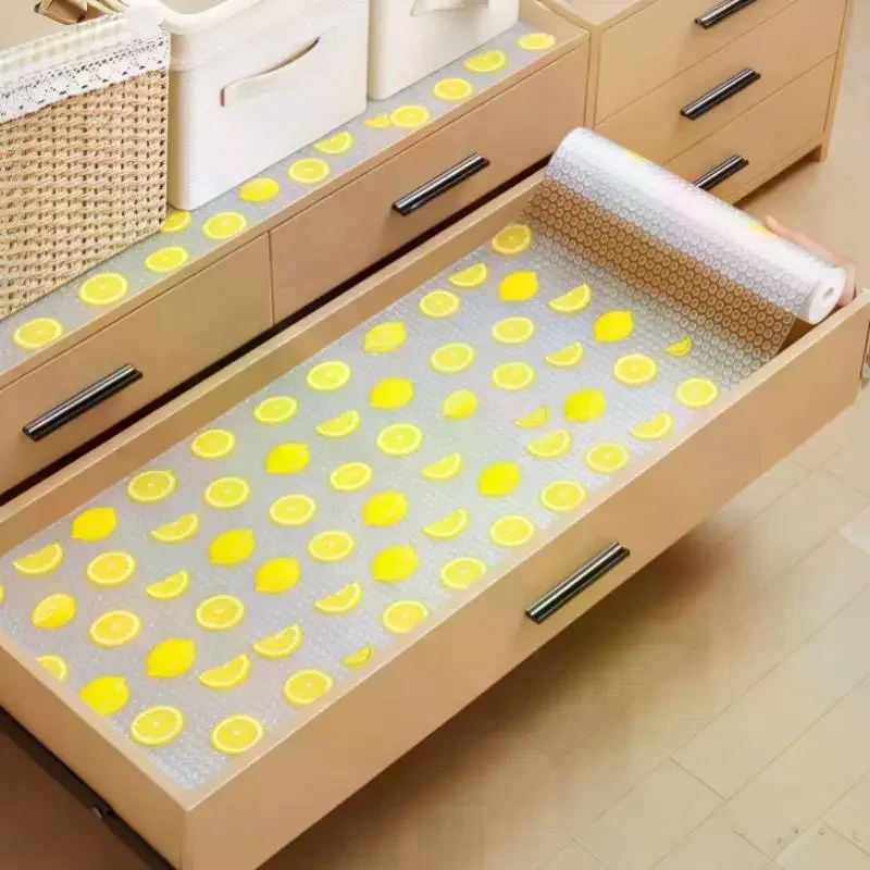 1 Roll Shelf Liner For Kitchen Cabinet EVA Waterproof Fridge Pad Cupboard Mat Easy Placemat Non Adhesive Drawer Liner Supply Se - view 5