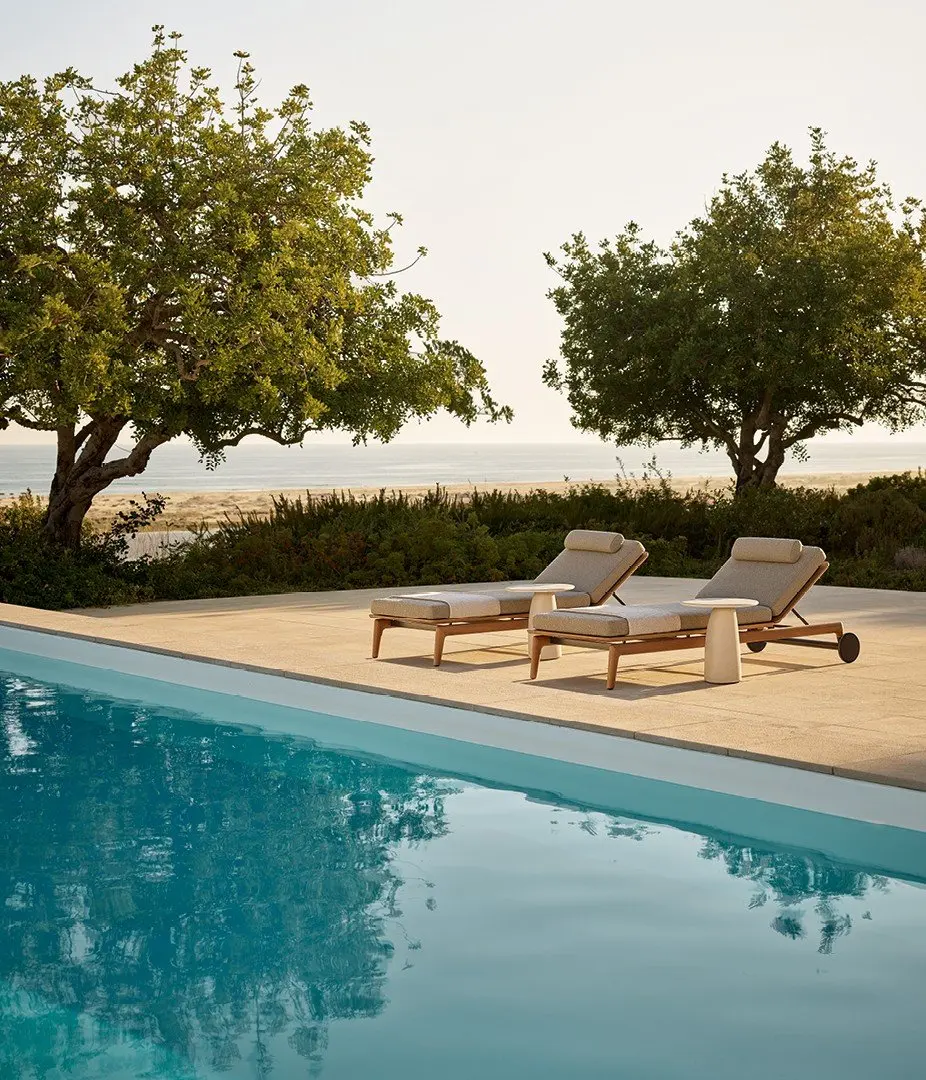 

Luxury Garden Furniture Design Patio Modular Daybed Sets Modern Sectional Outdoor Teak Sunbed