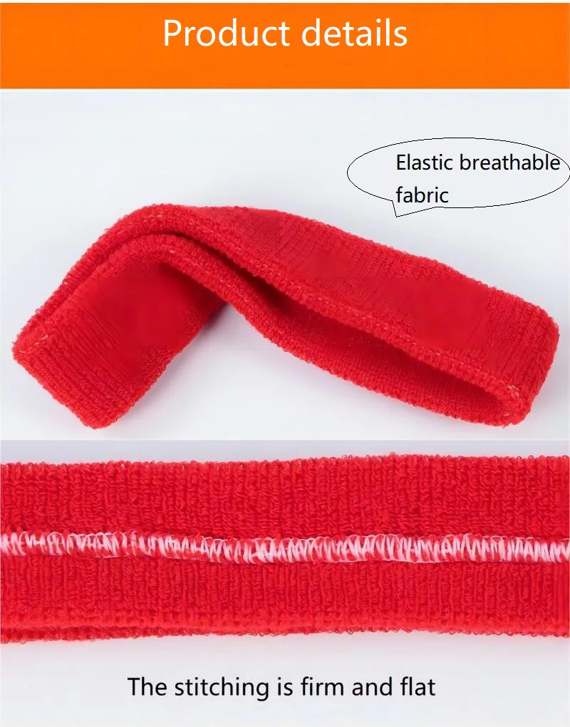 Handtuchmaterial, solide, hochelastisch, dick, schweißabsorbierend, Laufen, Radfahren, Outdoor-Sport, Schweißband, Stirnband, Haarband – Detail 5