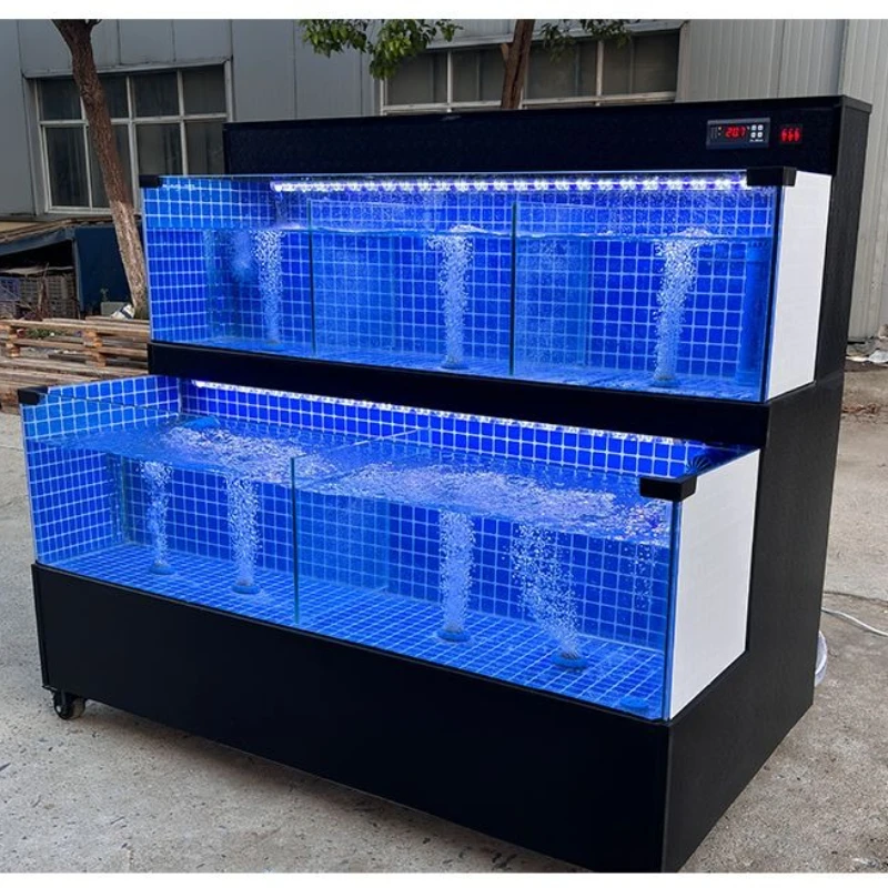 

Seafood Pool Shellfish Pool Hotel Mobile Thermostatic Seafood Tank Commercial Fish Tank