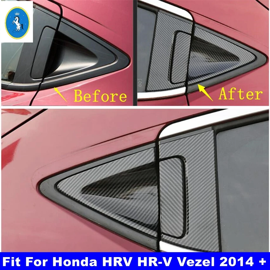 

Auto Rear Window Door Handle Bowl Panel Cover Trim For Honda HRV HR-V Vezel 2014 - 2019 Carbon Fiber Look Exterior Accessories