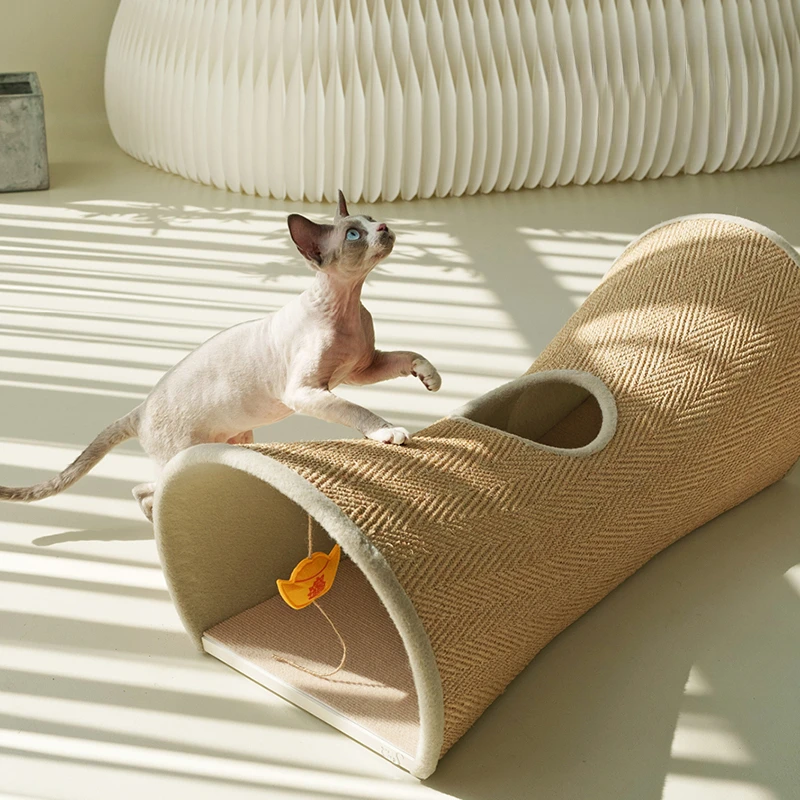 Yuanbao cat tunnel wooden sisal cat scratching board cat toy