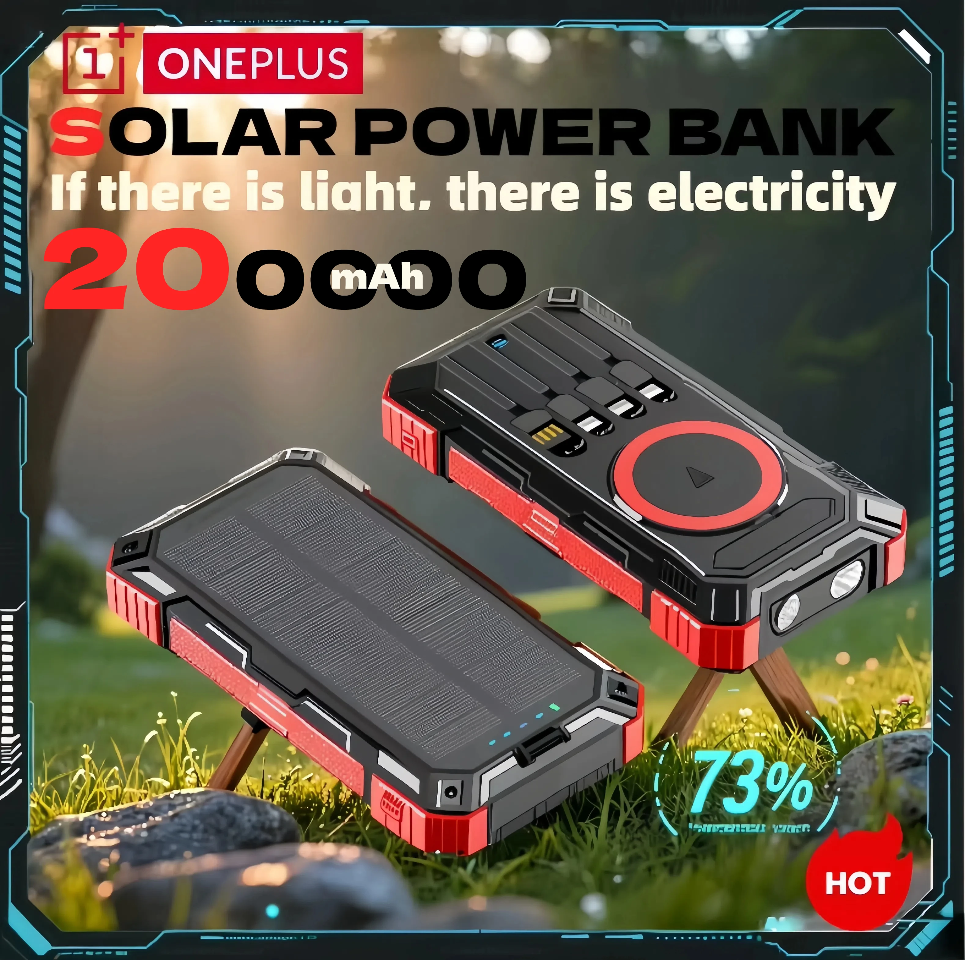 Power Bank Solar ONEPLUS 200000mAh 16.99€