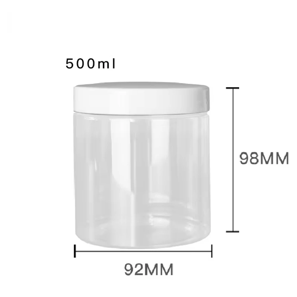 89 ديا. 1. تق أواني بلاستيكية فارغة بغطاء أبيض ، مناسبة لبرطمان كريم شفاف لمستحضرات التجميل ، حاوية قابلة لإعادة الملء ، عبوة