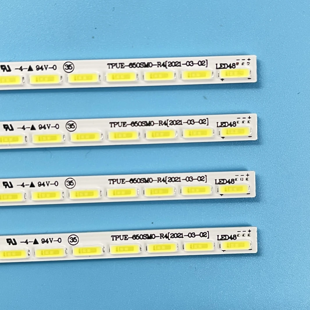 4pcs/set 48LED 400mm LED backlight bar For 65PUS7600/12 65PUS7600/60 65PUS9109/12 TPUE-650SM0-R4 TPT650LS-FJ01