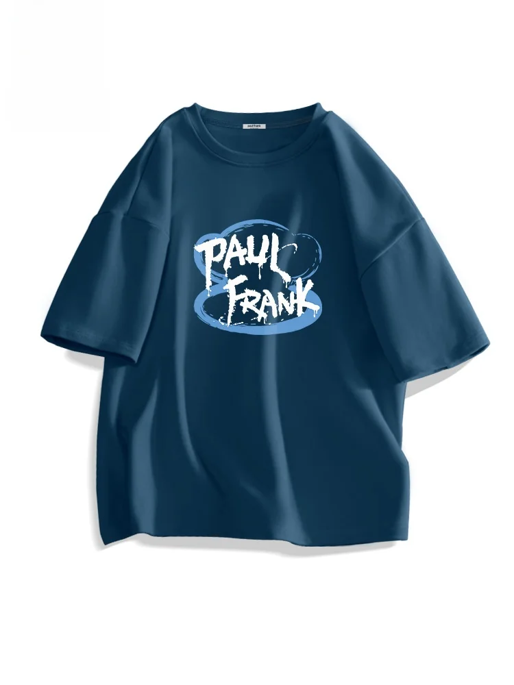 

Loose Fit Cotton T-irt Men's ort Sve round Ne Casual Summer Faion Breathable Comfortable Cartoon Print