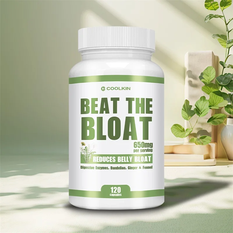 

Beat The Bloat Capsules - Helps Relieve Occasional Bloating and Flatulence, Promotes Digestion and Absorption, Non-GMO