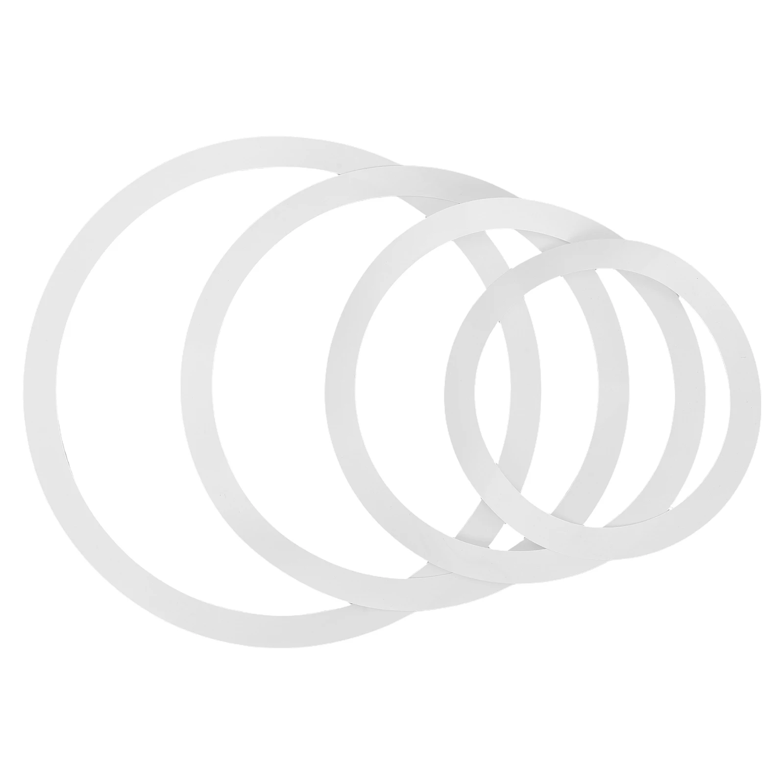 

4pcs White 12/13/14/16inch Kit Durable PC Material Portable Drum Parts Mute Rings for Drum Set Accessories