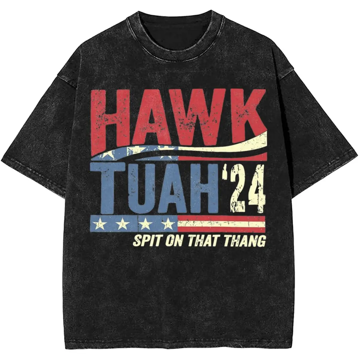 American Flag Hawk Tuah 2024 Shirts Streetwear Men Women Novelty Tee Shirt Harajuku Style