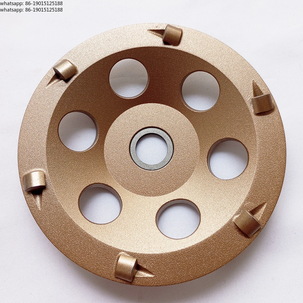 5 inch 125mm PCD Grinding Cup Wheel Polycrystalline Diamond Grinding Wheel Hole 22.23/16mm for Removing Epoxy Coating Glue