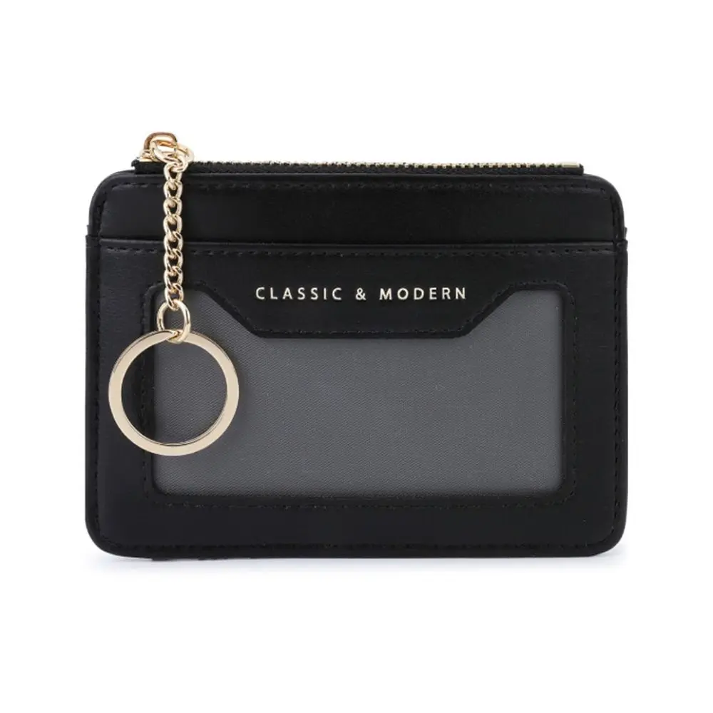 Ladies Accessory Multi-card Slots Card Bag Keychain Hanging Leather Multi-card Wallet PU Leather Coin Purse Gifts