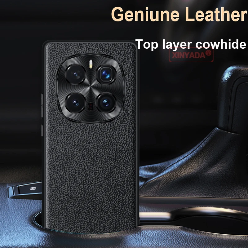 Geniune Leather Phone Case For Honor Magic7 Pro Magic 7 Cowhide Bumper Cover For Honor Magic7 Pro Magic 7 Case Shell Armor Skin