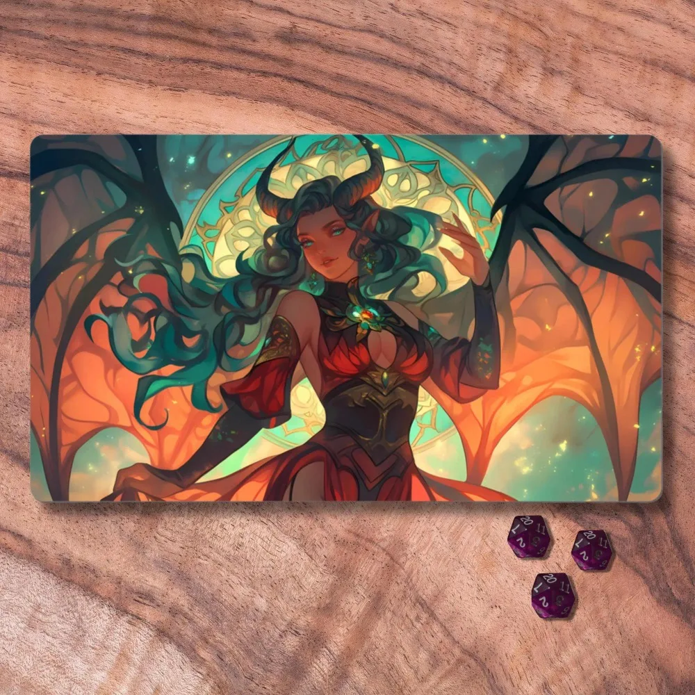 TCGPlaymat Devil, Anime Demon Themed TCG Playmat, Unofficial TCG Playmat, Trading Card Game Accessories, Gifts for Gamers