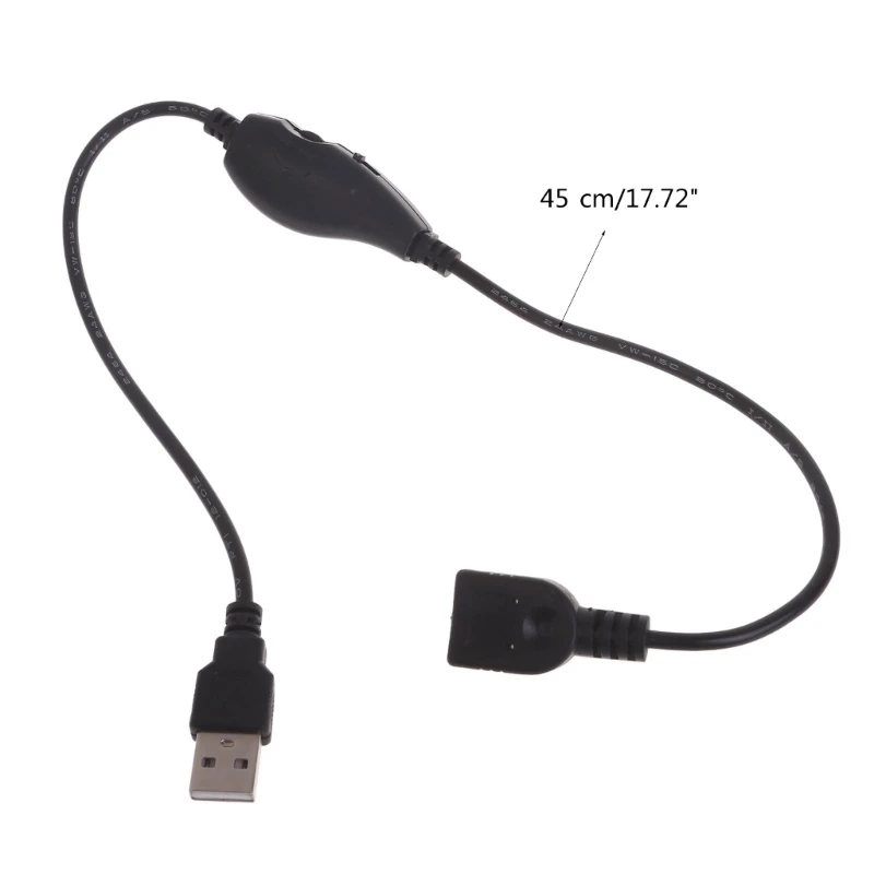 Ligne contrôle vitesse USB 5V avec interrupteur pour utilisation intérieure extérieure, ventilateurs USB